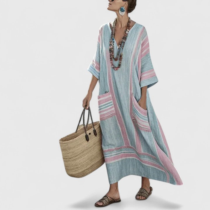 Elizabeth | Loose Fit Pocket Maxi Dress