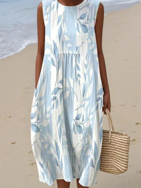 Eloise | Sleeveless Printed Relaxed Midi Dress