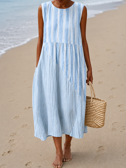 Eloise | Sleeveless Printed Relaxed Midi Dress
