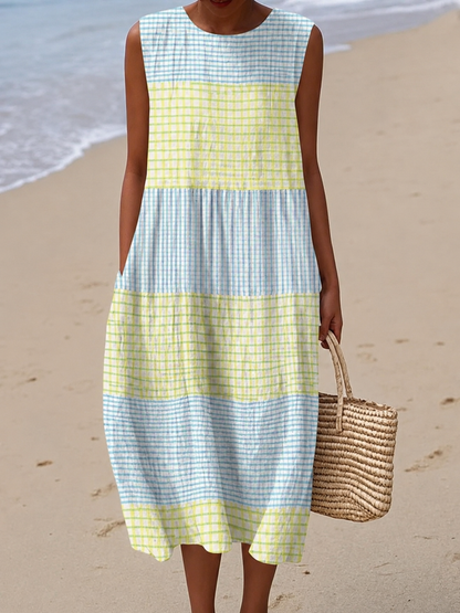 Eloise | Sleeveless Printed Relaxed Midi Dress