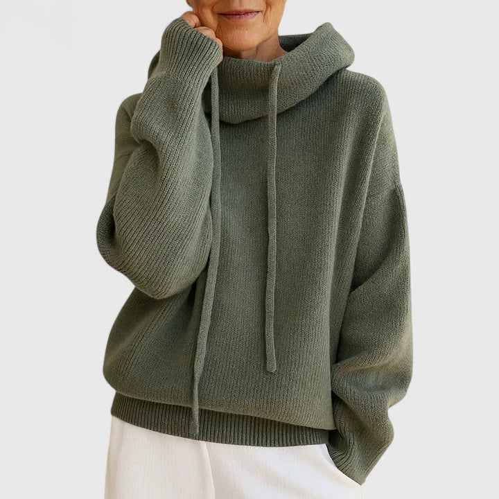 Karen | Cosy Oversized Slouchy Hooded Knit Jumper