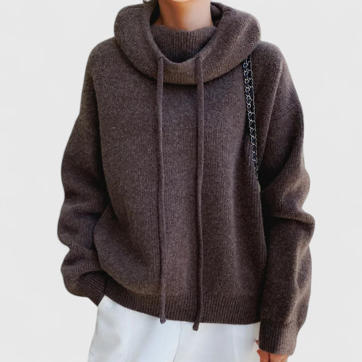 Karen | Cosy Oversized Slouchy Hooded Knit Jumper