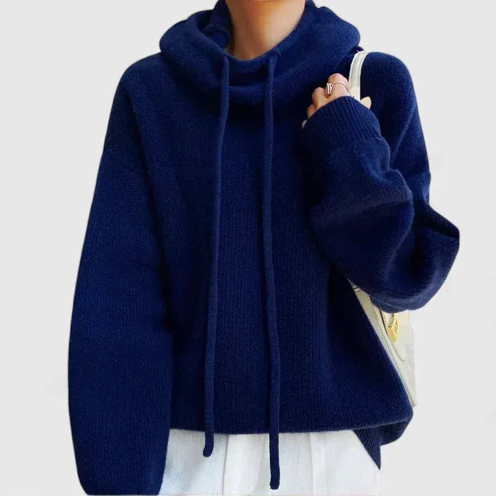 Karen | Cosy Oversized Slouchy Hooded Knit Jumper