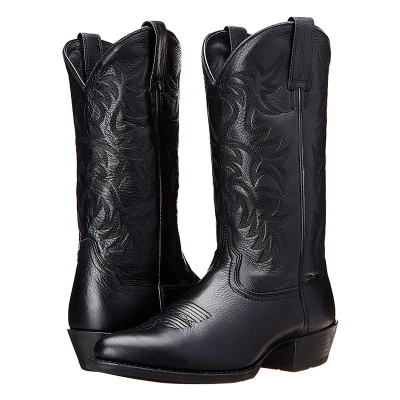Nelly | Leather Embroidered Pointed Toe Western Cowboy Boots
