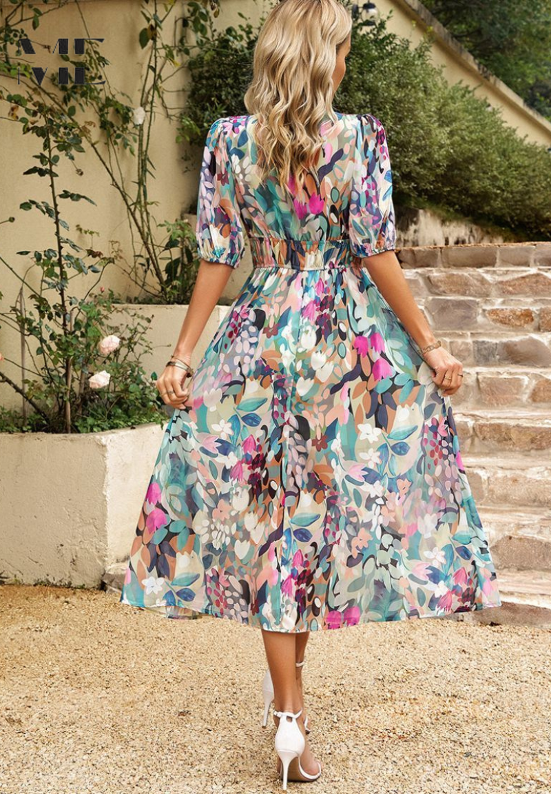 Arabella | Floral Print Relaxed Fit Maxi Dress