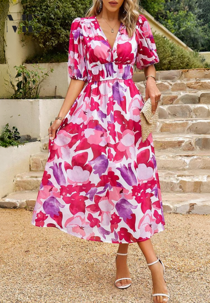 Arabella | Floral Print Relaxed Fit Maxi Dress
