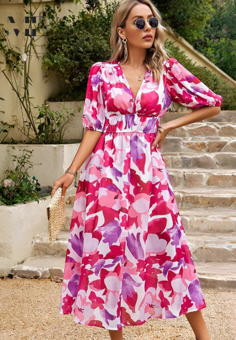 Arabella | Floral Print Relaxed Fit Maxi Dress