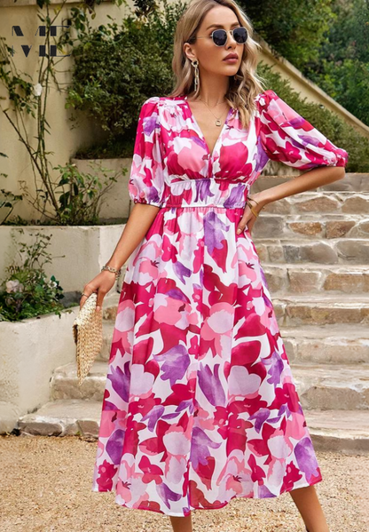 Arabella | Floral Print Relaxed Fit Maxi Dress
