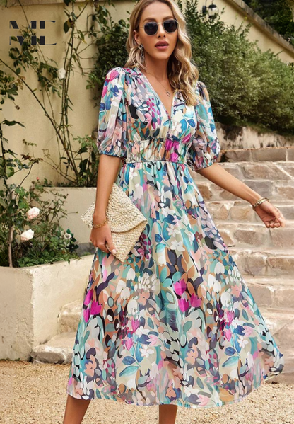Arabella | Floral Print Relaxed Fit Maxi Dress