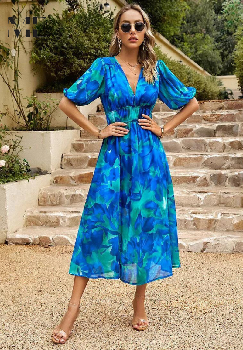 Arabella | Floral Print Relaxed Fit Maxi Dress