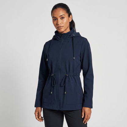 Harlow | Drawstring Waist Zip-Up Hooded Jacket