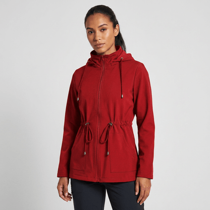 Harlow | Drawstring Waist Zip-Up Hooded Jacket