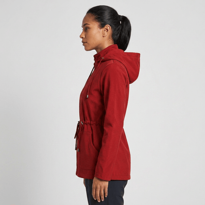 Harlow | Drawstring Waist Zip-Up Hooded Jacket