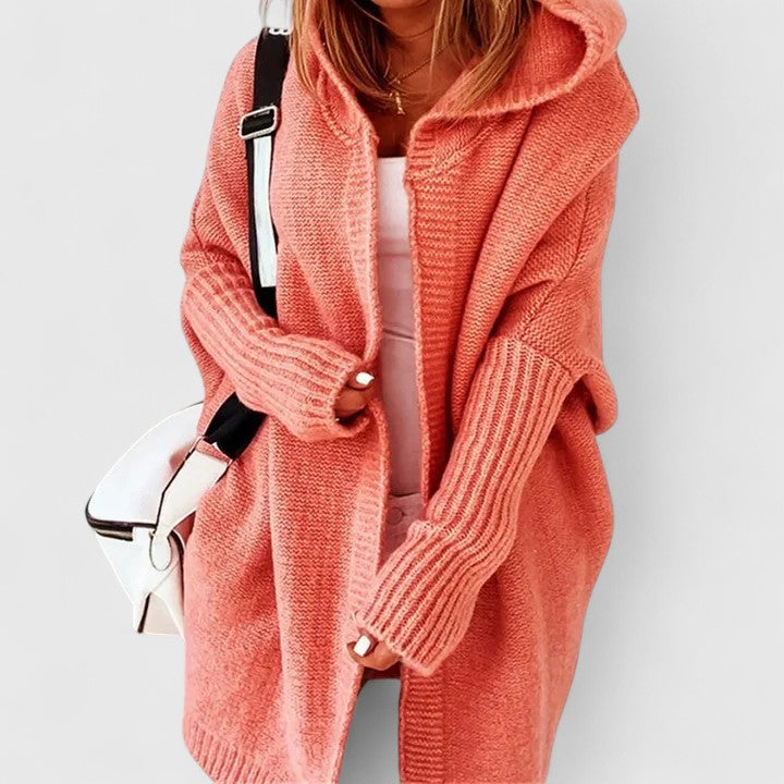 Heather | Hooded Batwing Longline Cardigan