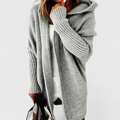 Heather | Hooded Batwing Longline Cardigan