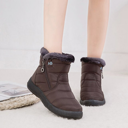 Ruby | Waterproof Faux Fur Quilted Winter Snow Boots