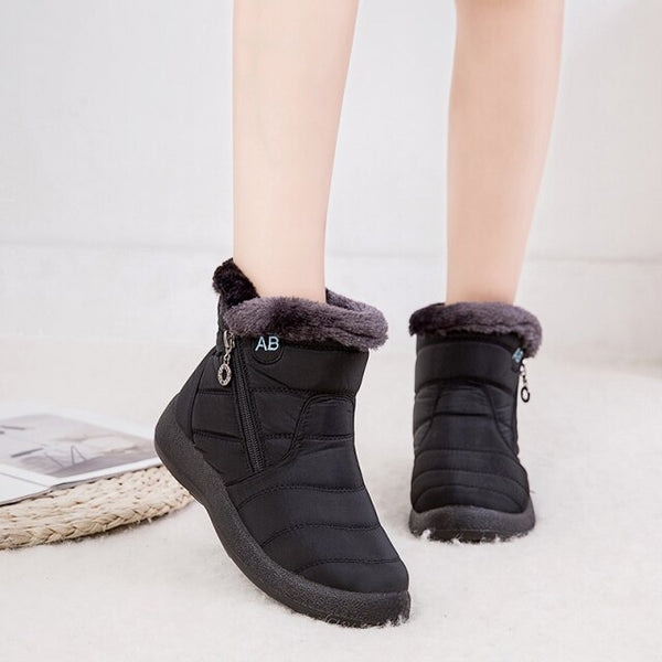 Ruby | Waterproof Faux Fur Quilted Winter Snow Boots