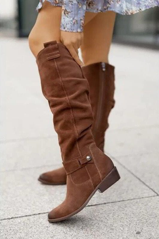 Selby | Slouch Knee-High Block Heel Boots