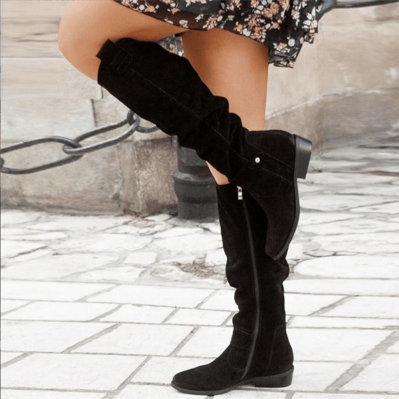 Selby | Slouch Knee-High Block Heel Boots