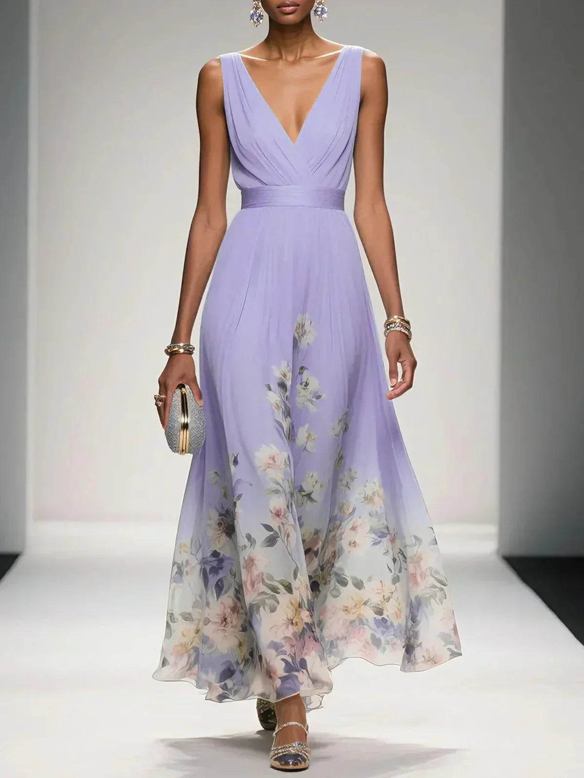 Freya | Women's Floral Print Wedding Guest Dress
