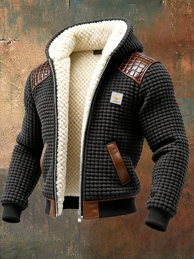 Oswald | Vintage-Style Thermal Button Jacket
