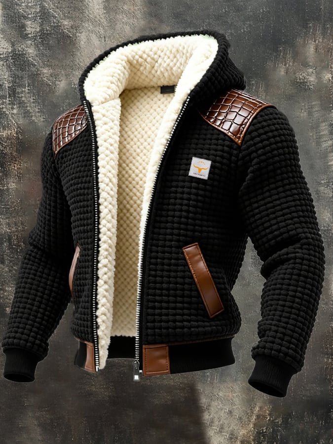Oswald | Vintage-Style Thermal Button Jacket