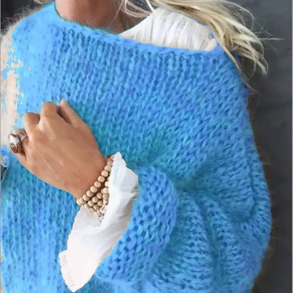 Rachel | Cosy Fluffy Oversized Round Neck Winter Jumper