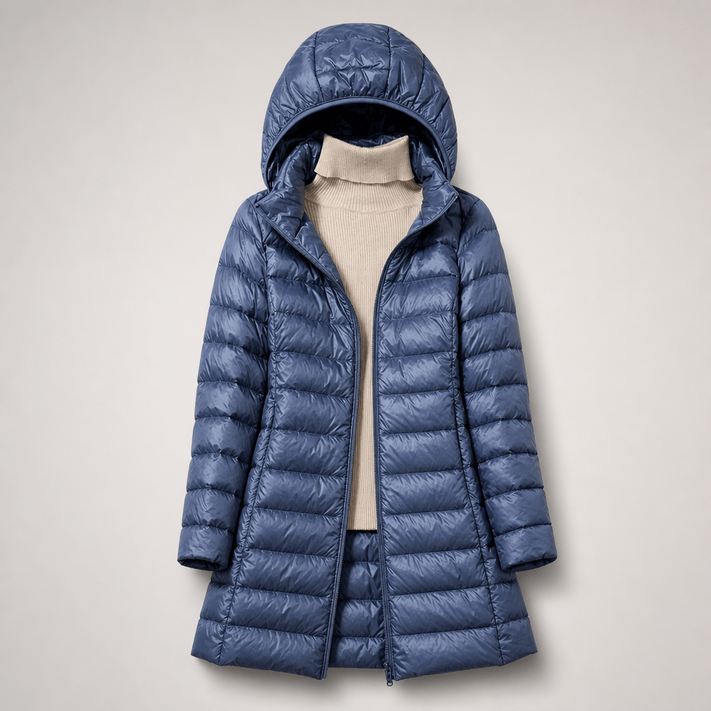 Aveline | Ultralight Hooded Longline Down Puffer Coat