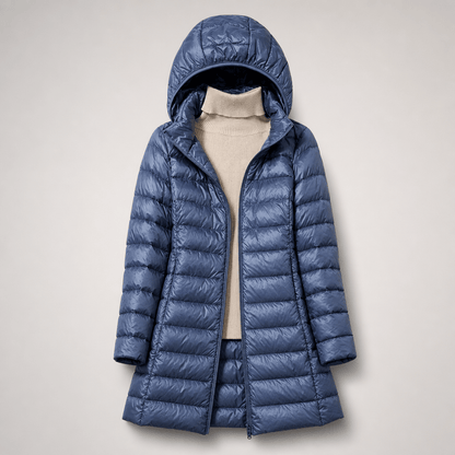 Aveline | Ultralight Hooded Longline Down Puffer Coat