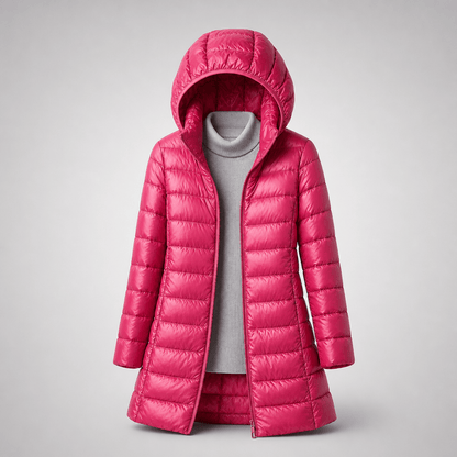 Aveline | Ultralight Hooded Longline Down Puffer Coat