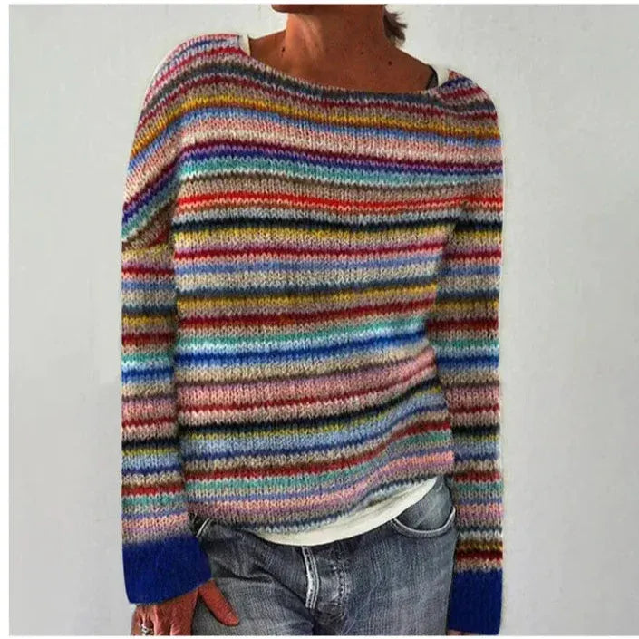Kelly | Fair Isle Nordic Knit Boat Neck Winter Jumper