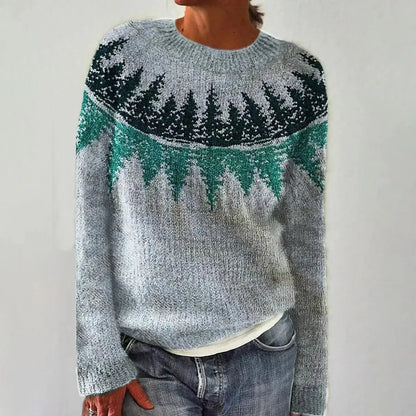 Kelly | Fair Isle Nordic Knit Boat Neck Winter Jumper