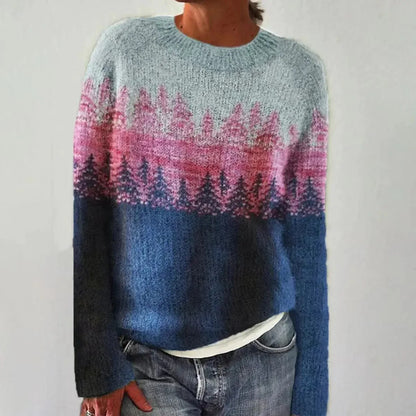 Kelly | Fair Isle Nordic Knit Boat Neck Winter Jumper