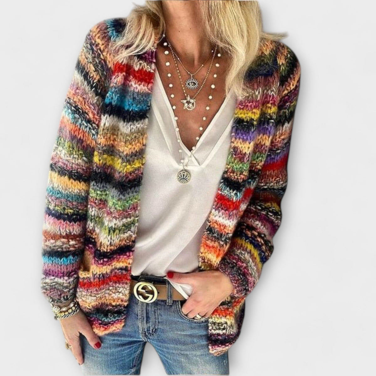 Dalynorah | Vibrant Cosy Fit Winter Cardigan