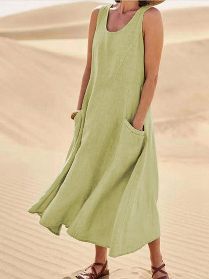 Ella | Sleeveless Pocket Maxi Dress