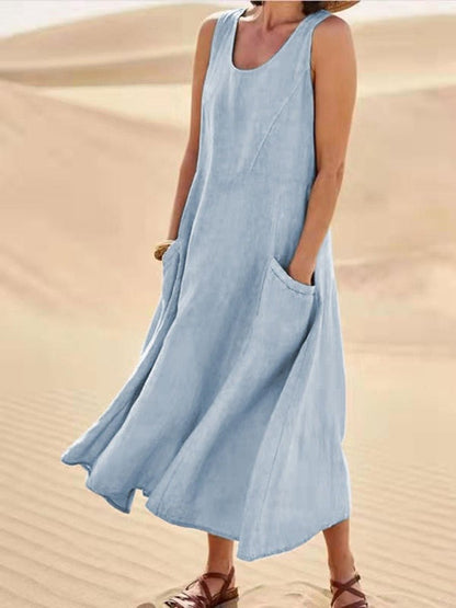 Ella | Sleeveless Pocket Maxi Dress