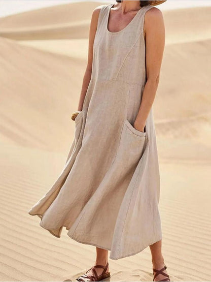 Ella | Sleeveless Pocket Maxi Dress
