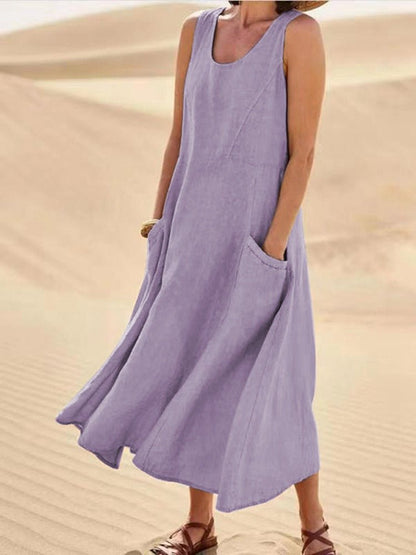 Ella | Sleeveless Pocket Maxi Dress