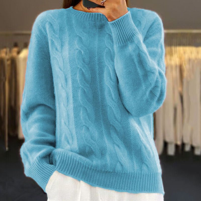 Maya | Crew Neck Cable Knit Jumper