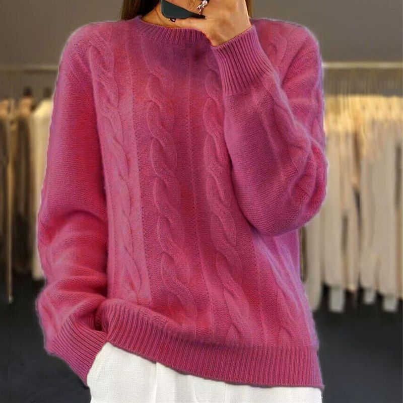 Maya | Crew Neck Cable Knit Jumper