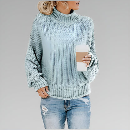 Cerys | Oversized Chunky Knit Roll Neck Jumper