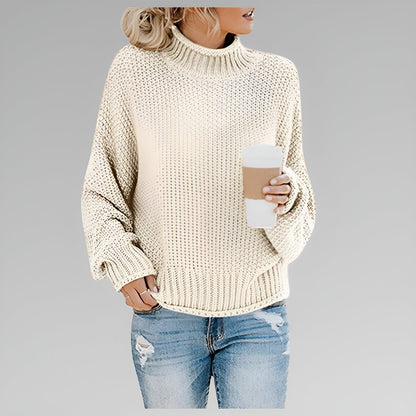 Cerys | Oversized Chunky Knit Roll Neck Jumper