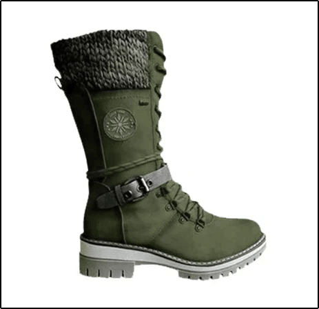 Bexley | Lace-Up Knit Cuff Mid-Calf Winter Snow Boots