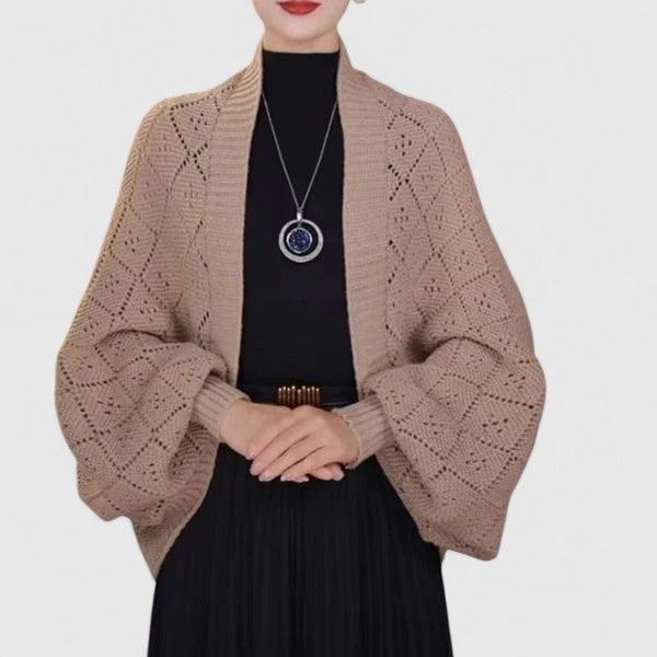 Elyzianne | Convertible Shawl Open-Front Winter Cardigan