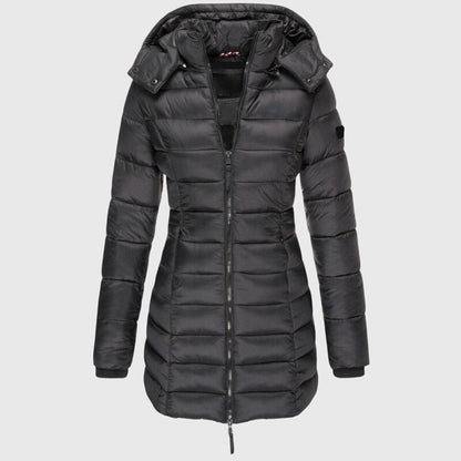 Kiera | Quilted Waterproof Hooded Longline Puffer Coat