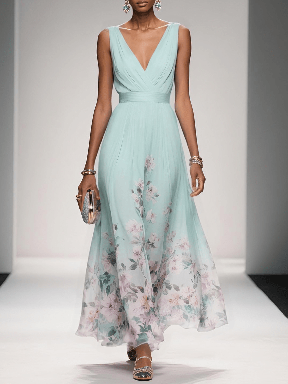 Freya | Women's Floral Print Wedding Guest Dress