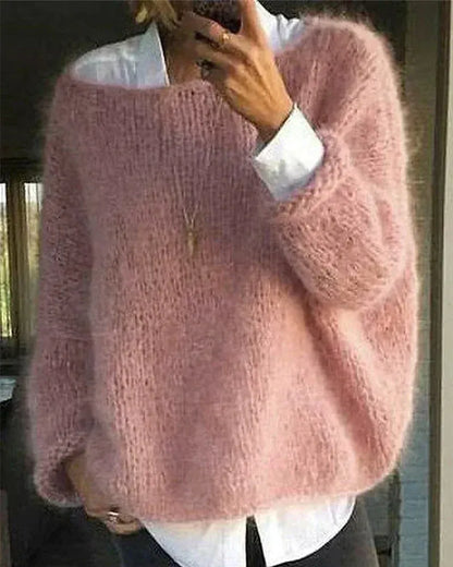 Rachel | Cosy Fluffy Oversized Round Neck Winter Jumper