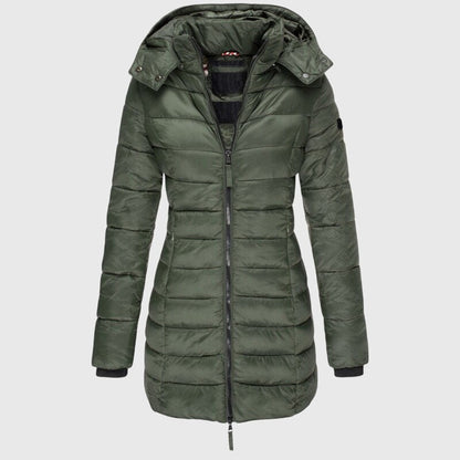 Kiera | Quilted Waterproof Hooded Longline Puffer Coat