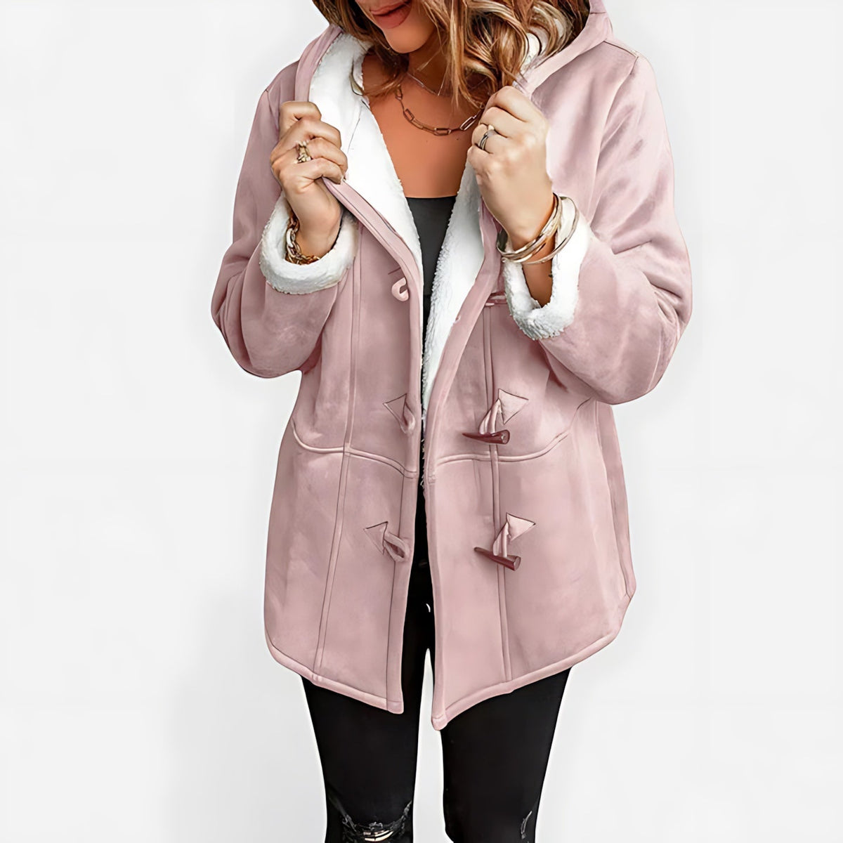 Daniela | Sherpa Lined Hooded Toggle Duffle Winter Coat