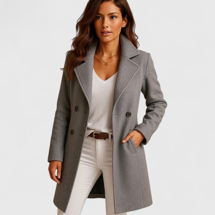 Marlow | Single-Breasted Notch Lapel Tailored Winter Coat